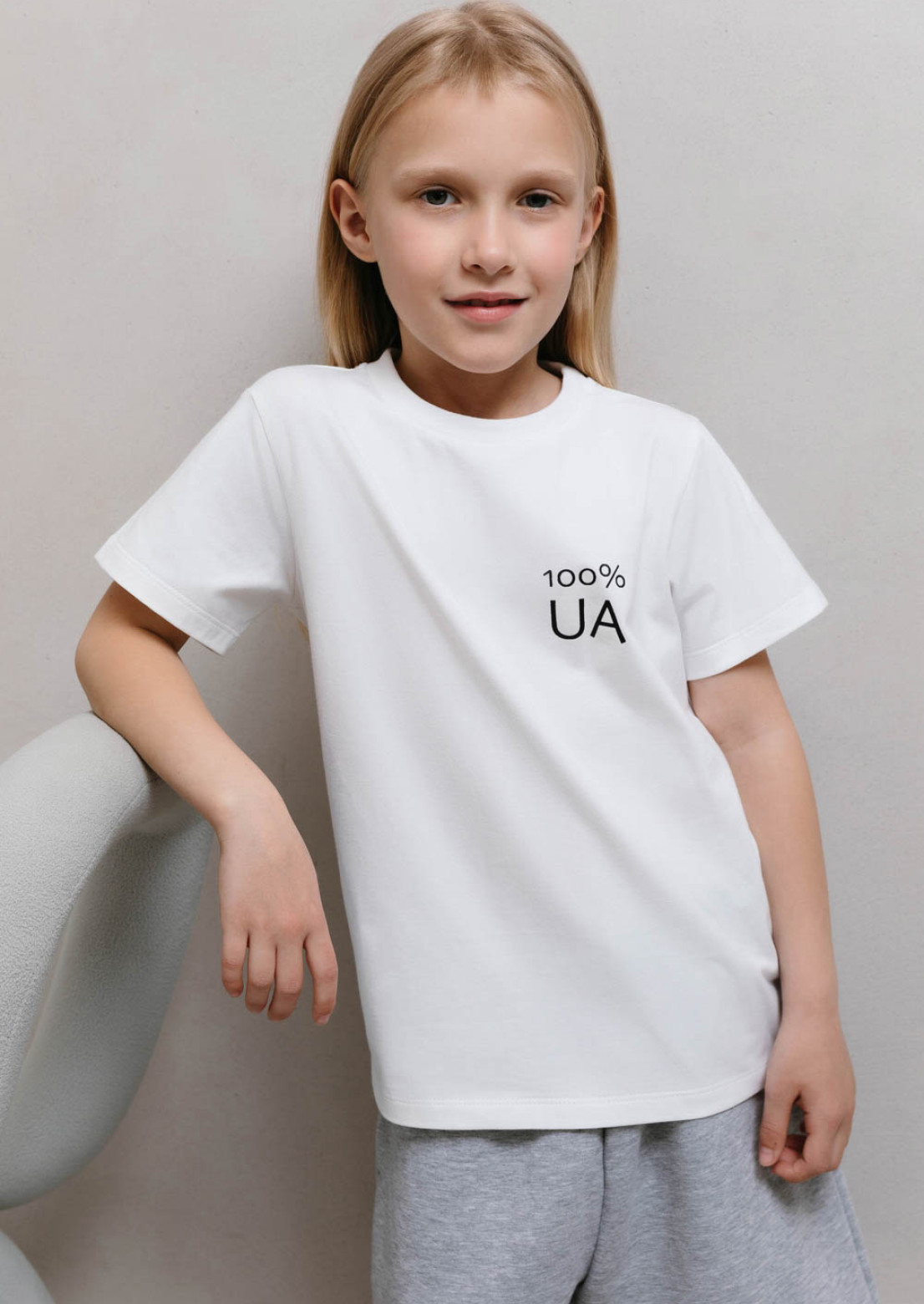 Футболка дитяча "100% UA" біла